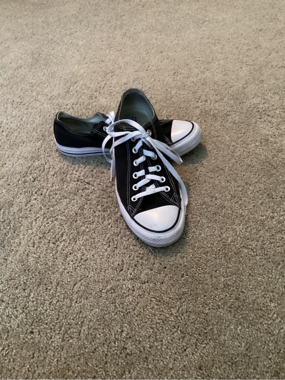 Converse Black and White Low-Top Kids Sneakers
